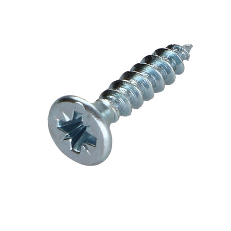 1 x Tornillo madera aglomerado cabeza fresada/testa svasat Pozi PZ4 3.5X15 roscado total Acero cincado blanco