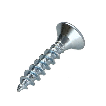 1 x Tornillo madera aglomerado cabeza fresada/testa svasat Pozi PZ4 3.5X15 roscado total Acero cincado blanco