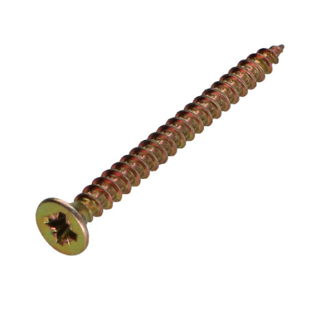 1 x Tornillo madera aglomerado cabeza fresada/testa svasat Pozi PZ4 4.5X45 roscado total Bicromato