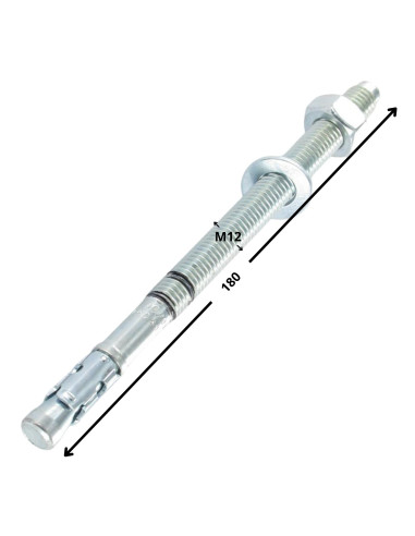 1 x Anclaje Anclaje R-XPTIIIZP M12X180 Acero...