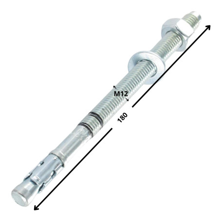 1 x Anclaje Anclaje R-XPTIIIZP M12X180 Acero cincado blanco RAWLPLUG