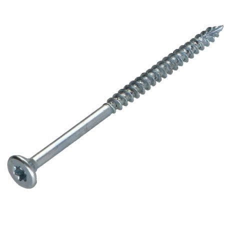 1 x Tornillos para madera TEKOR cabeza fresada/testa svasat dentado 5X60 roscado en 36 TORX T25 Acero cincado blanco cut