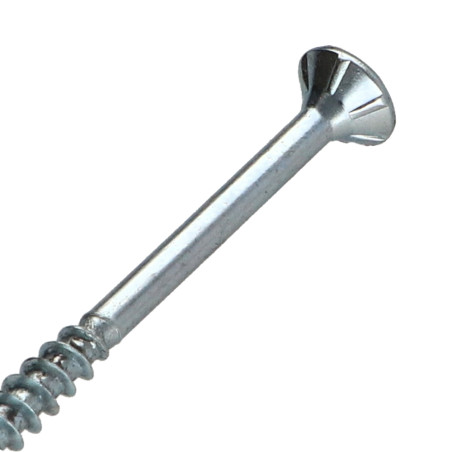 1 x Tornillos para madera TEKOR cabeza fresada/testa svasat dentado 5X60 roscado en 36 TORX T25 Acero cincado blanco cut