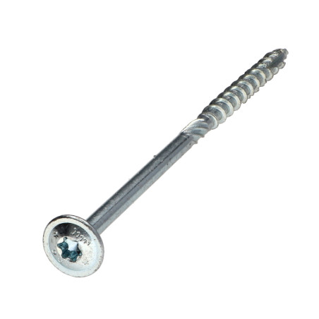 1 x Tornillos para madera TEKOR cabeza disco TORX T40 cut punta antihendidura tipo 17 8X140 roscado parcial Acero cincado