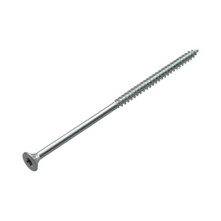 1 x Tornillo madera aglomerado cabeza fresada/testa svasat TORX T30 6X130 roscado en 70 Acero cincado blanco