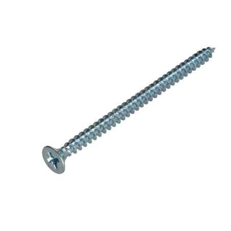 1 x Tornillo madera aglomerado cabeza fresada/testa svasat Pozi 5X80 Acero cincado blanco