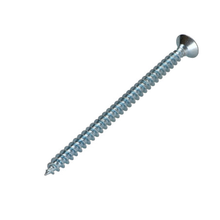 1 x Tornillo madera aglomerado cabeza fresada/testa svasat Pozi 5X80 Acero cincado blanco