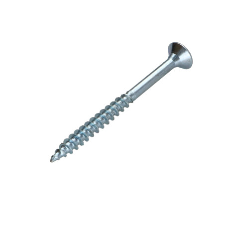 1 x Tornillo madera aglomerado cabeza fresada/testa svasat Pozi PZ4 4.5X70 roscado parcial Acero cincado blanco