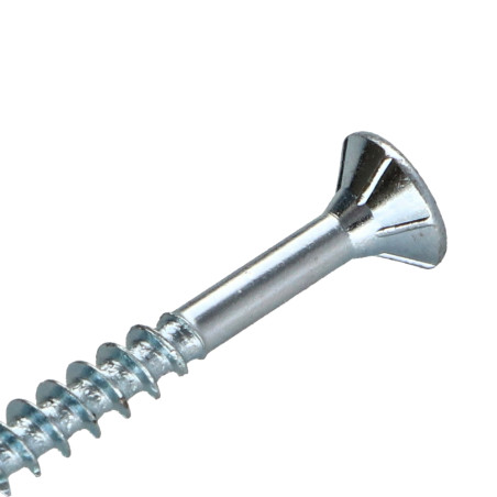 1 x Tornillos para madera TEKOR cabeza fresada/testa svasat dentado 5X45 roscado en 27 TORX T25 Acero cincado blanco cut