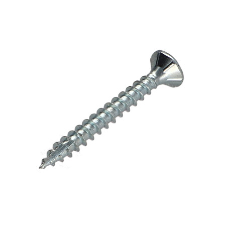 1 x Tornillos para madera TEKOR cabeza fresada/testa svasat dentado 4.5X40 TORX T25 Acero cincado blanco roscado total cut