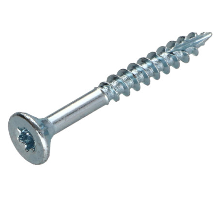1 x Tornillos para madera TEKOR cabeza fresada/testa svasat dentado 4X35 roscado en 21 TORX T20 Acero cincado blanco cut