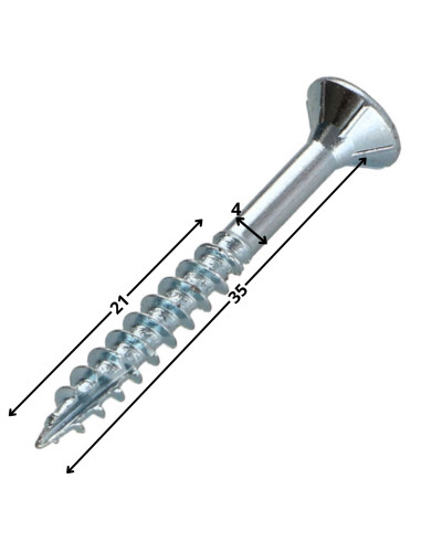 1 x Tornillos para madera TEKOR cabeza...