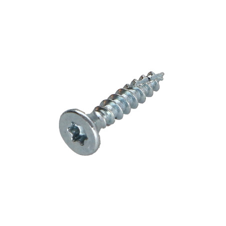 1 x Tornillos para madera TEKOR cabeza fresada/testa svasat dentado 4X25 TORX T20 Acero cincado blanco roscado total cut
