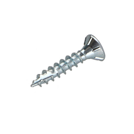 1 x Tornillos para madera TEKOR cabeza fresada/testa svasat dentado 4X25 TORX T20 Acero cincado blanco roscado total cut