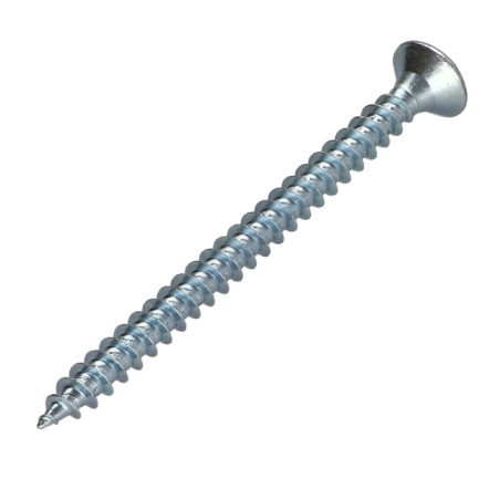 1 x Tornillo madera aglomerado cabeza fresada/testa svasat Pozi PZ5 6X70 Acero cincado blanco
