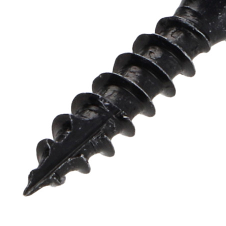 1 x Tornillos para madera TEKOR cabeza fresada/testa svasat dentado 4X20 TORX T20 Acero cincado negro roscado total cut
