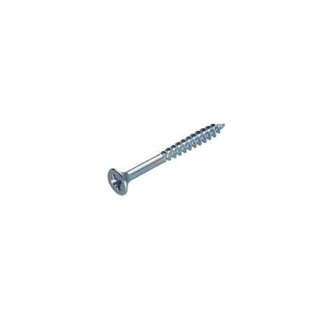 1 x Tornillo madera aglomerado cabeza fresada/testa svasat Pozi PZ3 3X50 roscado parcial Acero cincado blanco