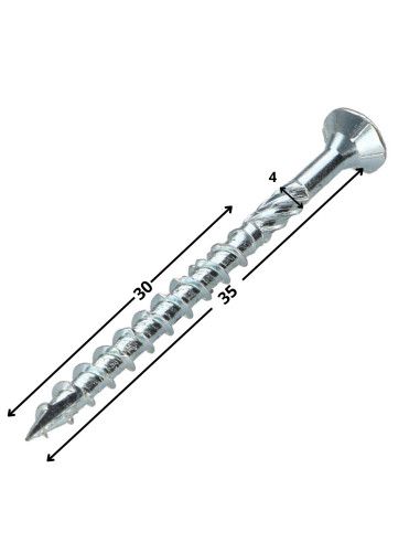 1 x Tornillo para marcos TEKOR cabeza...