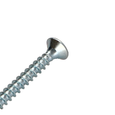 1 x Tornillo madera aglomerado cabeza fresada/testa svasat Pozi PZ4 4.5X35 roscado total Acero cincado blanco
