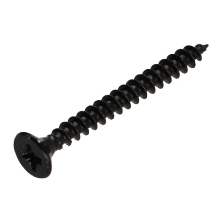 1 x Tornillo madera aglomerado cabeza fresada/testa svasat Pozi PZ4 4X30 roscado total Acero cincado negro