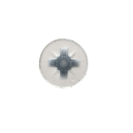 1 x Tornillo madera aglomerado cabeza fresada/testa svasat Pozi PZ4 4X30 roscado total Acero cincado blanco lacado blanco