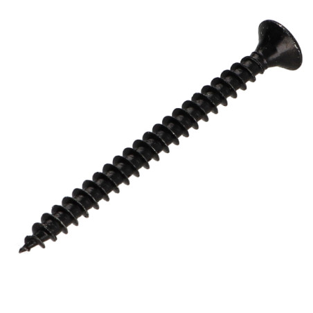 1 x Tornillo madera aglomerado cabeza fresada/testa svasat Pozi PZ5 6X60 roscado total Acero cincado negro