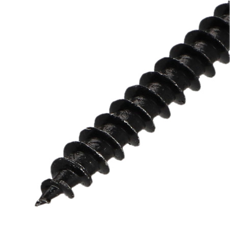 1 x Tornillo madera aglomerado cabeza fresada/testa svasat Pozi PZ5 6X60 roscado total Acero cincado negro