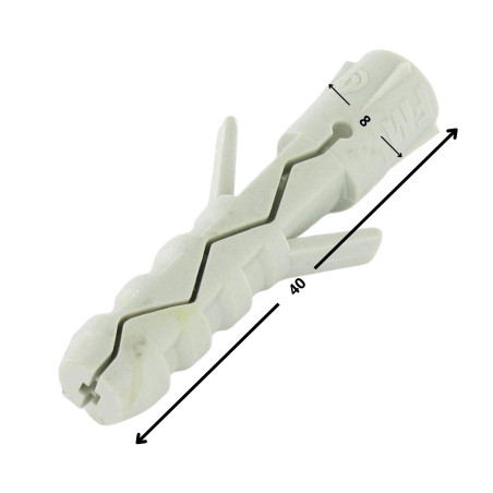1 x Taco Nylon 8X40 sin reborde