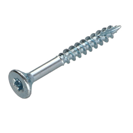 1 x Tornillos para madera TEKOR cabeza fresada/testa svasat dentado 4X40 roscado en 24 TORX T20 Acero cincado blanco cut