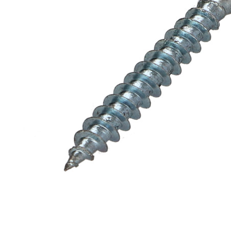 1 x Tornillo madera aglomerado cabeza fresada/testa svasat Pozi PZ4 4.5X35 roscado total Acero cincado blanco RAL9004