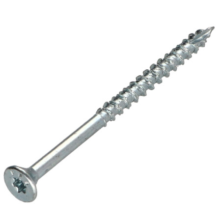 1 x Tornillo madera aglomerado cabeza fresada/testa svasat TORX T25 4.5X60 roscado en 36 Acero cincado blanco