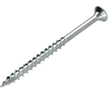 1 x Tornillo madera aglomerado cabeza fresada/testa svasat TORX T25 4.5X60 roscado en 36 Acero cincado blanco
