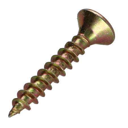 1 x Bolsa 56 Unidades Tornillo madera aglomerado cabeza fresada/testa svasat Pozi PZ4 4X25 roscado total Bicromato