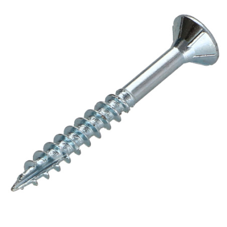 1 x Tornillos para madera TEKOR cabeza fresada/testa svasat dentado 3.5X35 roscado en 21 TORX T15 Acero cincado blanco cut