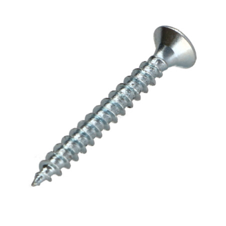 1 x Tornillo madera aglomerado cabeza fresada/testa svasat Pozi PZ3 3x30 roscado total Acero cincado blanco microtornillo