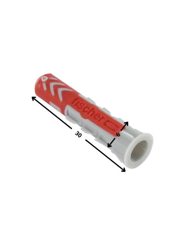 1 x Taco Nylon DUOPOWER Fischer 6X30 sin Tornillos