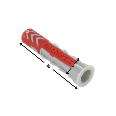 1 x Taco Nylon DUOPOWER Fischer 6X30 sin Tornillos