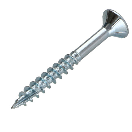 1 x Tornillos para madera TEKOR cabeza fresada/testa svasat dentado 3.5X50 roscado en 30 TORX T15 Acero cincado blanco cut