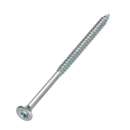 1 x Tornillos para madera TEKOR cabeza fresada/testa svasat dentado 5X90 roscado en 60 TORX T25 Acero cincado blanco cut