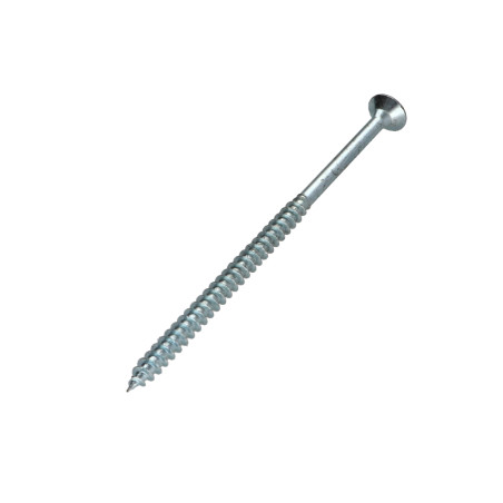 1 x Tornillo madera aglomerado cabeza fresada/testa svasat Pozi PZ5 6X150 roscado parcial Acero cincado blanco