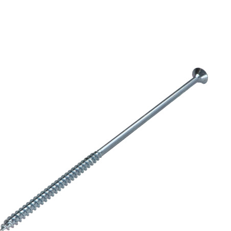 1 x Tornillo madera aglomerado cabeza fresada/testa svasat Pozi PZ5 6X150 roscado parcial Acero cincado blanco