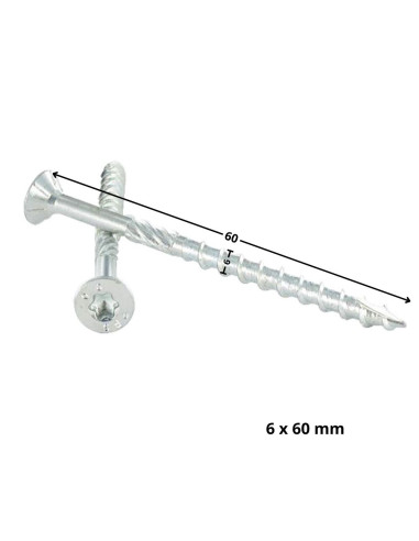 1 x Tornillo para marcos TEKOR cabeza...