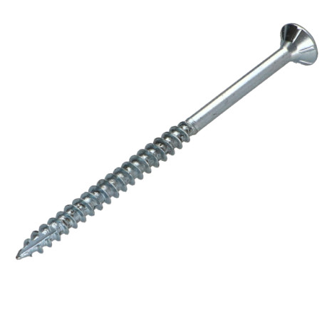 1 x Tornillos para madera TEKOR cabeza fresada/testa svasat dentado 4.5X70 roscado en 42 TORX T25 Acero cincado blanco cut