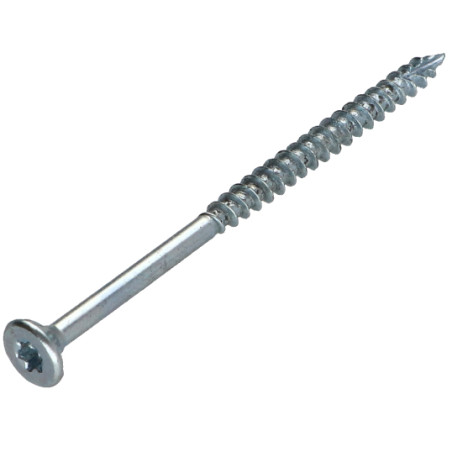 1 x Tornillos para madera TEKOR cabeza fresada/testa svasat dentado 6X70 roscado en 42 TORX T30 Acero cincado blanco cut