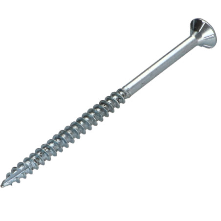 1 x Tornillos para madera TEKOR cabeza fresada/testa svasat dentado 6X70 roscado en 42 TORX T30 Acero cincado blanco cut