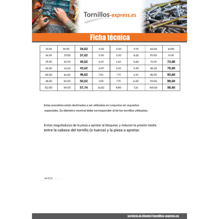 1 x Arandela plano M7X16X1.5 M Inoxidable A2