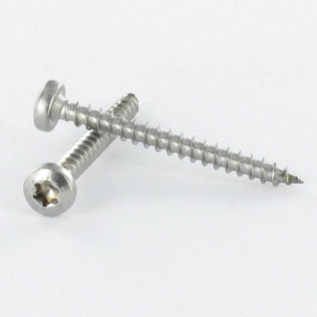 1 x Tornillo madera aglomerado cabeza redonda 5X30 TORX T25 Acero cincado blanco