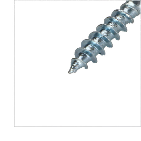 1 x Tornillo madera aglomerado cabeza fresada/testa svasat Pozi PZ4 3.5X25 roscado total Acero cincado blanco