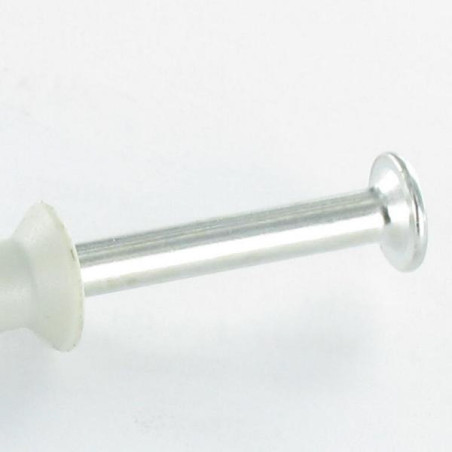 1 x Taco cabeza fresada/testa svasat con clavo Acero cincado blanco 6X80