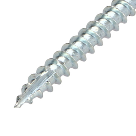 1 x Tornillos para madera TEKOR cabeza fresada/testa svasat dentado 5X40 TORX T25 Acero cincado blanco roscado total cut